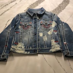 True Religion denim jacket for girls size 6